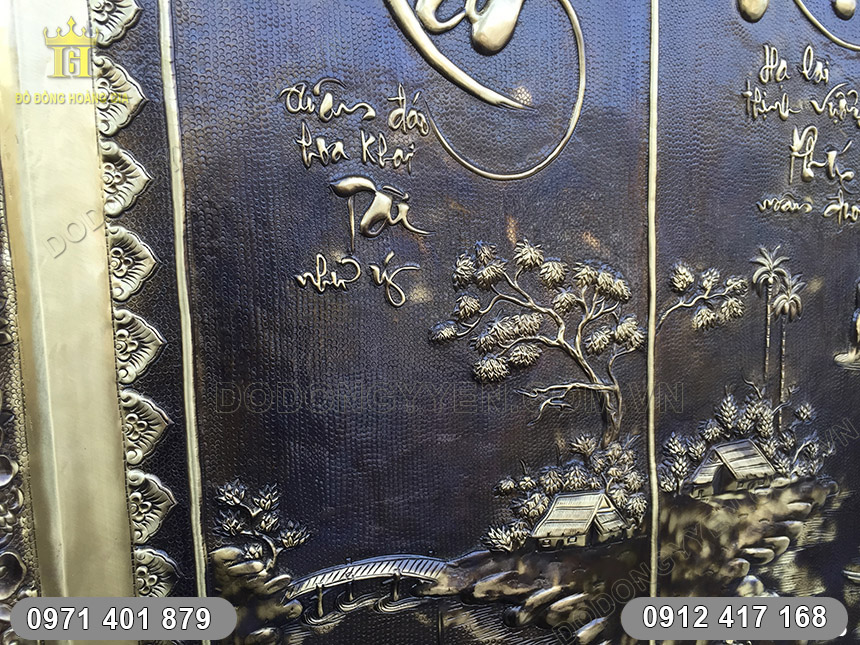 tranh tứ qu&yacute; chữ thư ph&aacute;p